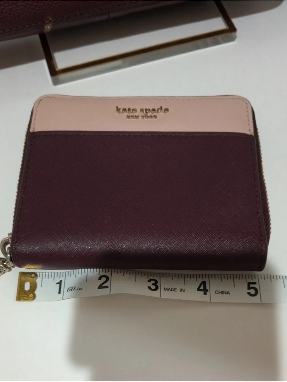 kate spade Burgundy and Blush Two-Tone Crossbody with Wallet